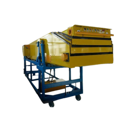 トラックの荷降ろ荷重移動可能な伸縮式ベルトコンベア